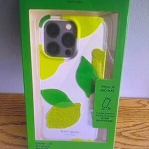 Kate Spade Lemon Design iPhone 14 Pro Max Case - Green and Yellow
